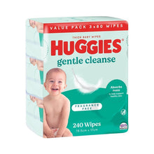 Huggies Gentle Cleanse Baby Wipes Fragrance Free 240 Pack