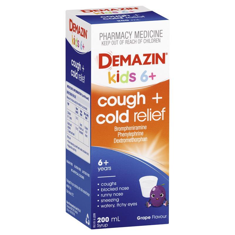 Demazin Kids 6+ Cough + Cold Relief 200ml - GimmeNow