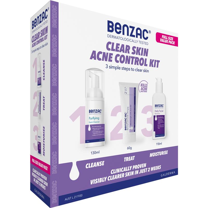 Benzac Acne Control 3 Step Acne Starter Kit