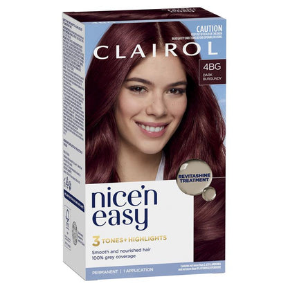 Clairol Nice N Easy 4BG Burgundy Permanent Hair Colour