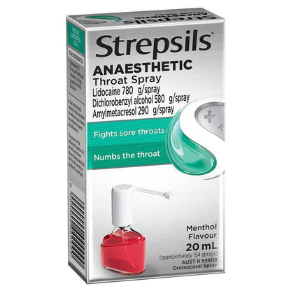 Strepsils Plus Sore Throat Numbing Spray Pain Relief
