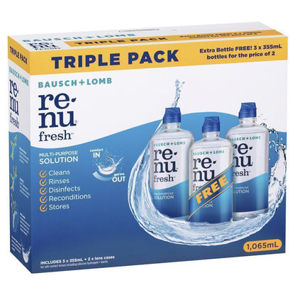 Bausch & Lomb Renu Fresh 3 For 2 355ml