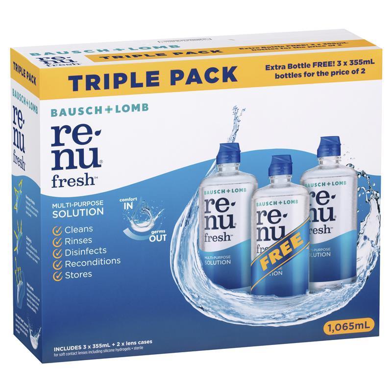Bausch & Lomb Renu Fresh 3 For 2 355ml - GimmeNow