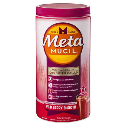 Metamucil Fibre Supplement Wild Berry Smooth 114 Doses