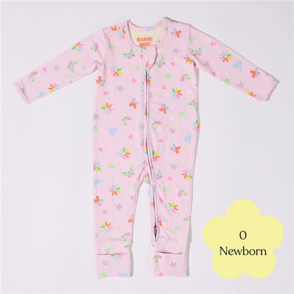 Bambi Mini Co. Wrigglesuit 0 Newborn Pink Festival Bloom - GimmeNow