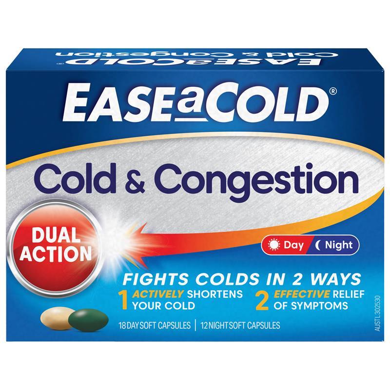 Ease a Cold Cold & Congestion Day & Night 30 Capsules