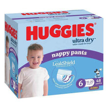 Huggies Ultra Dry Nappy Pants Boys Size 6 (15-20kg) 48 Pack