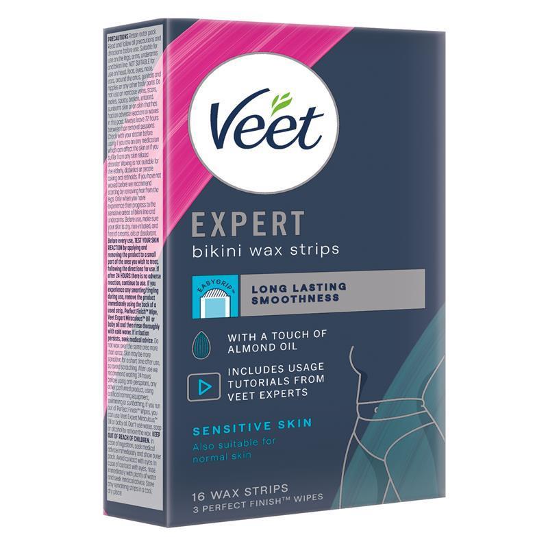 Veet Expert Cold Wax Strips Bikini 16 Pack