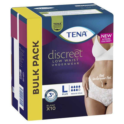 TENA Pants Discreet White Size L 10 Pack