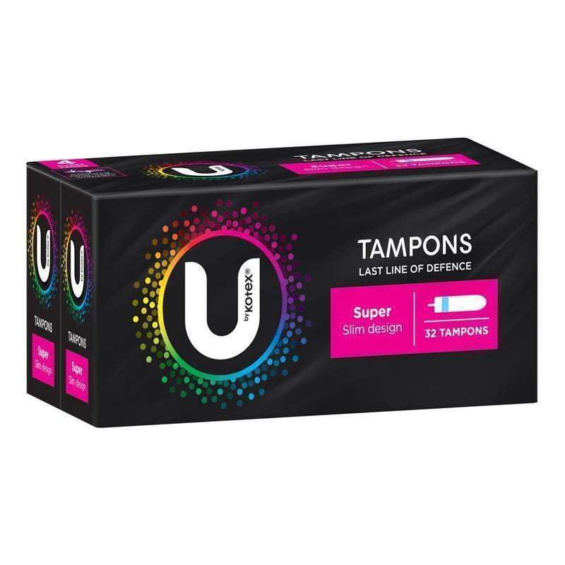 U by Kotex Slim Tampons Super 32 Pack