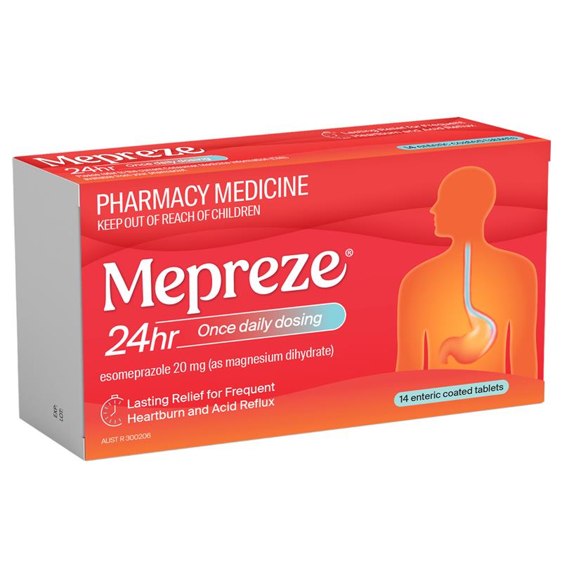 Mepreze 24Hr 20mg 14 Tablets