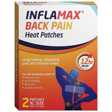 Inflamax Back Pain Heat Patches XL 2 Patches