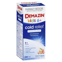 Demazin Kids 6+ Cold Relief Colour Free Syrup 200ml - GimmeNow