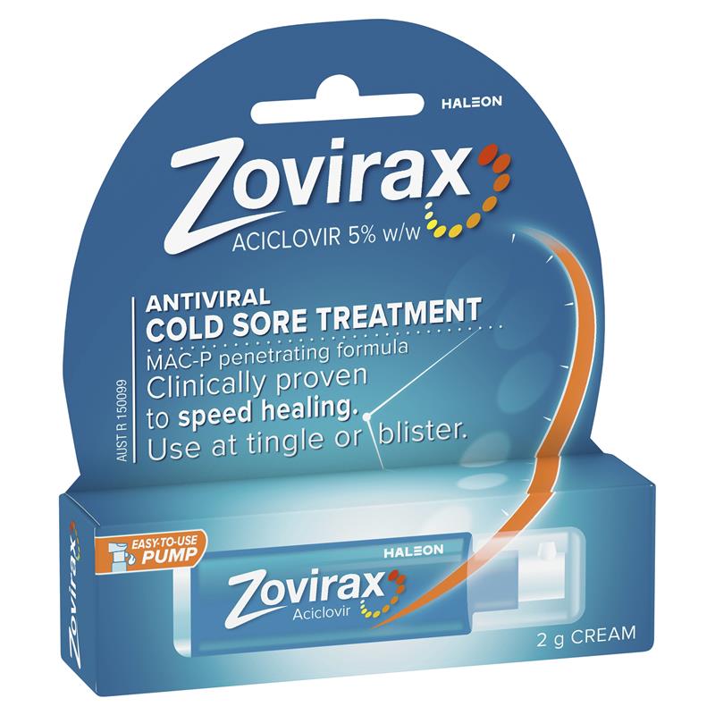 Zovirax Cold Sore Cream Pump 2g