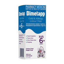 Dimetapp Cold and Allergy Colour Free 200mL