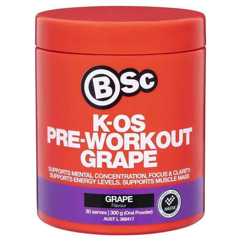BSc K-OS Pre-Workout Grape 300g