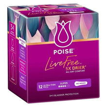 Poise Livefree Pad Super No Wings 12 Pack