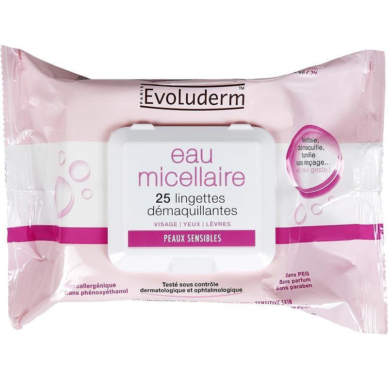 Evoluderm Eau Micellaire Cleansing Wipes 25