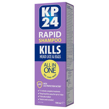 KP24 Rapid 15 Minute Head Lice/Nit Shampoo with Lice Protection Factor 100ml with Comb