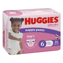 Huggies Ultra Dry Nappy Pants Size 6 15kg & Over Girl 24 Pack