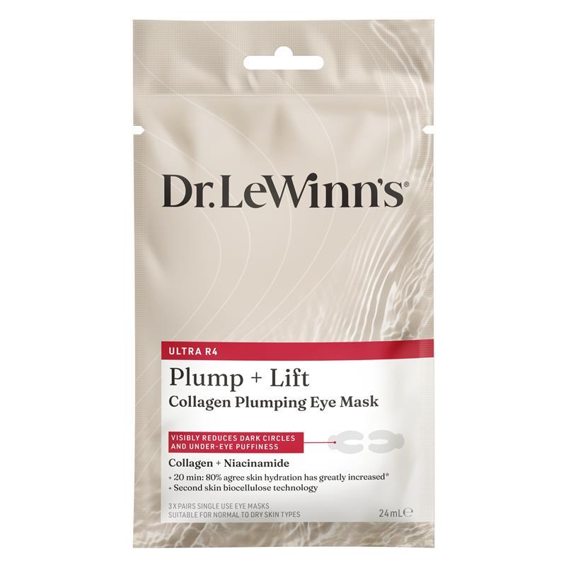 Dr. LeWinn's Plump + Lift Collagen Plumping Eye Mask 3 Pack