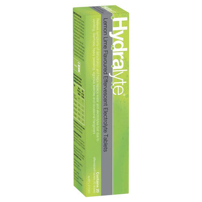 Hydralyte Effervescent Lemon Lime Electolyte Tablets 20 Pack - GimmeNow