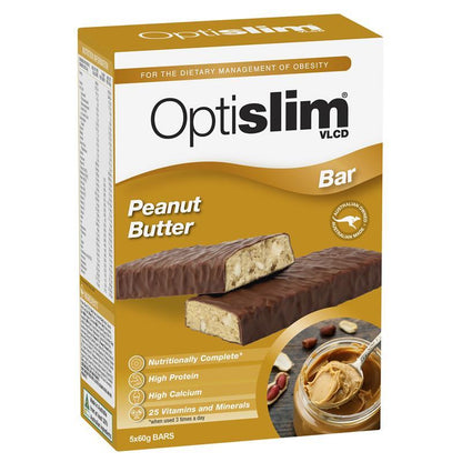 Optislim VLCD Bar Peanut Butter 5 Pack - GimmeNow