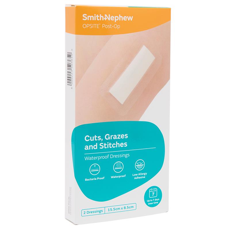 Opsite Post-Op 15.5cm x 8.5cm Dressing 2 Pack