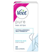 Veet Pure Cold Wax Strips Leg 40 Pack