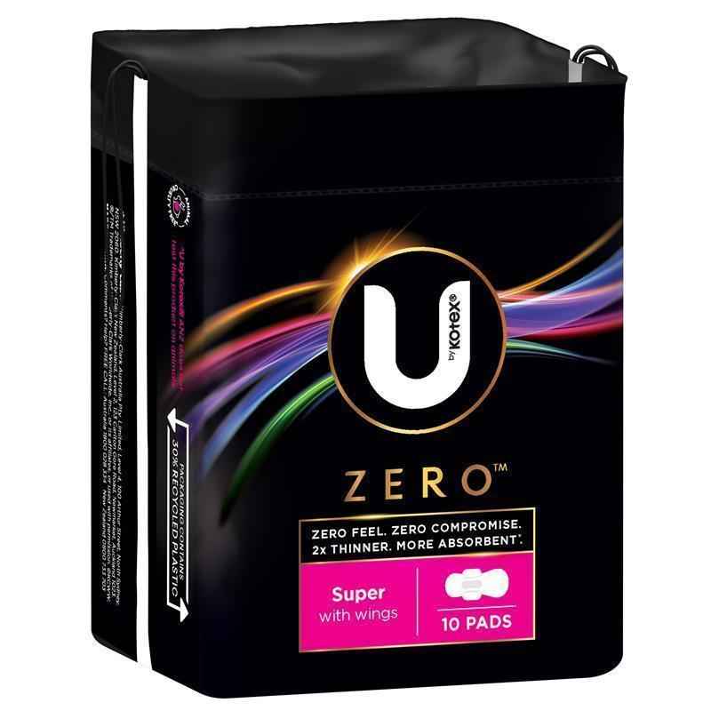 U by Kotex Zero Super Wing 10 Pack