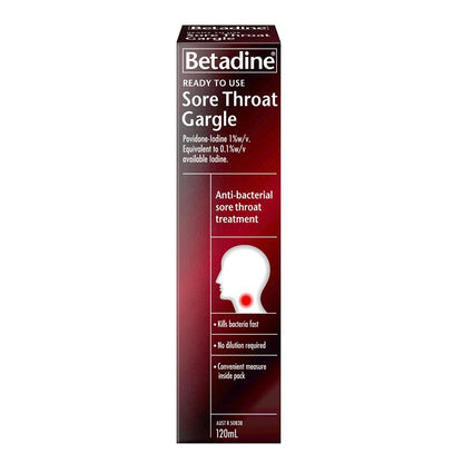 Betadine Sore Throat Gargle Ready To Use 120mL