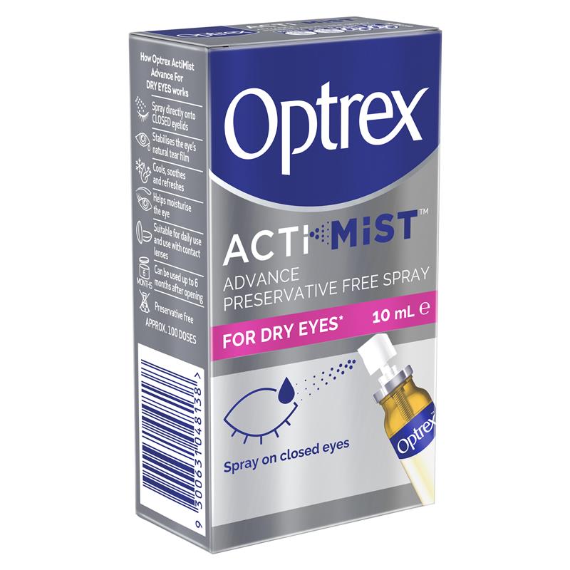 Optrex Advance Actimist Preservative Free Dry Eye Spray 10ml
