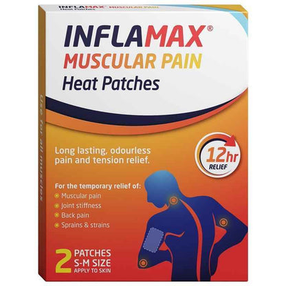 Inflamax Muscular Pain Heat Patches Reg 2 Patches