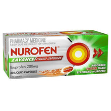 Nurofen Zavance Fast Pain Relief Liquid Capsules 200mg Ibuprofen 40 Pack