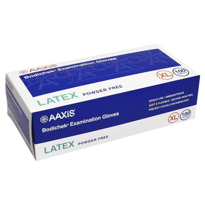 Bodichek Latex Disposable Gloves Powder Free XL 100 Pack