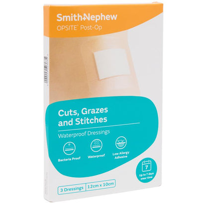 Opsite Post-Op 12cm x 10cm Dressing 3 Pack