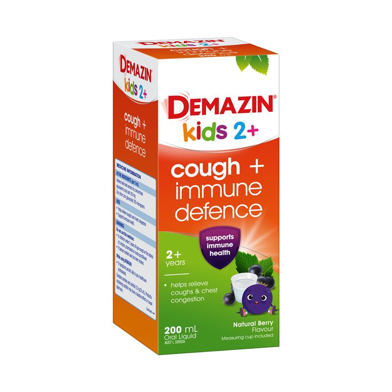 Demazin Kids 2+ Cough + Immune Defence 200ml
