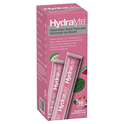 Hydralyte Electrolyte Ice Blocks Watermelon 16