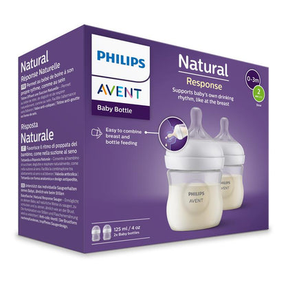 Avent Natural Response Feeding Bottle 125ml 2 Pack