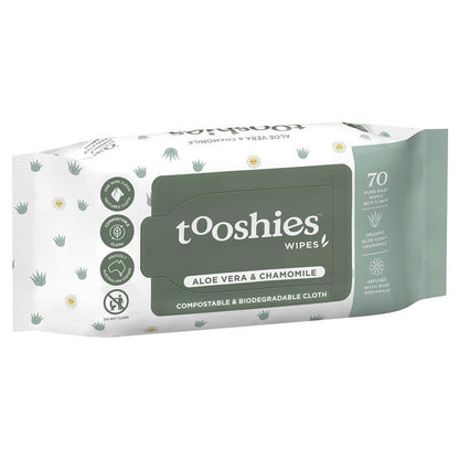 Tooshies Baby Wipes Aloe Vera & Chamomile 70 Pack