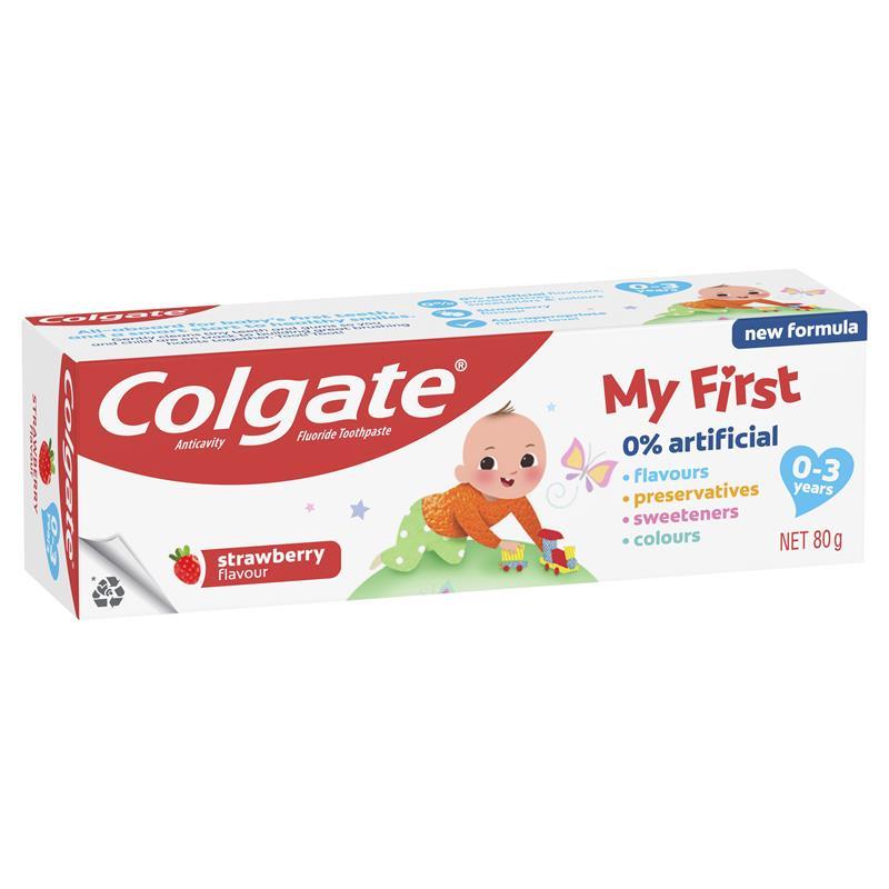 Colgate Toothpaste Kids Anticavity 0-3 Years Strawberry Flavour 80g