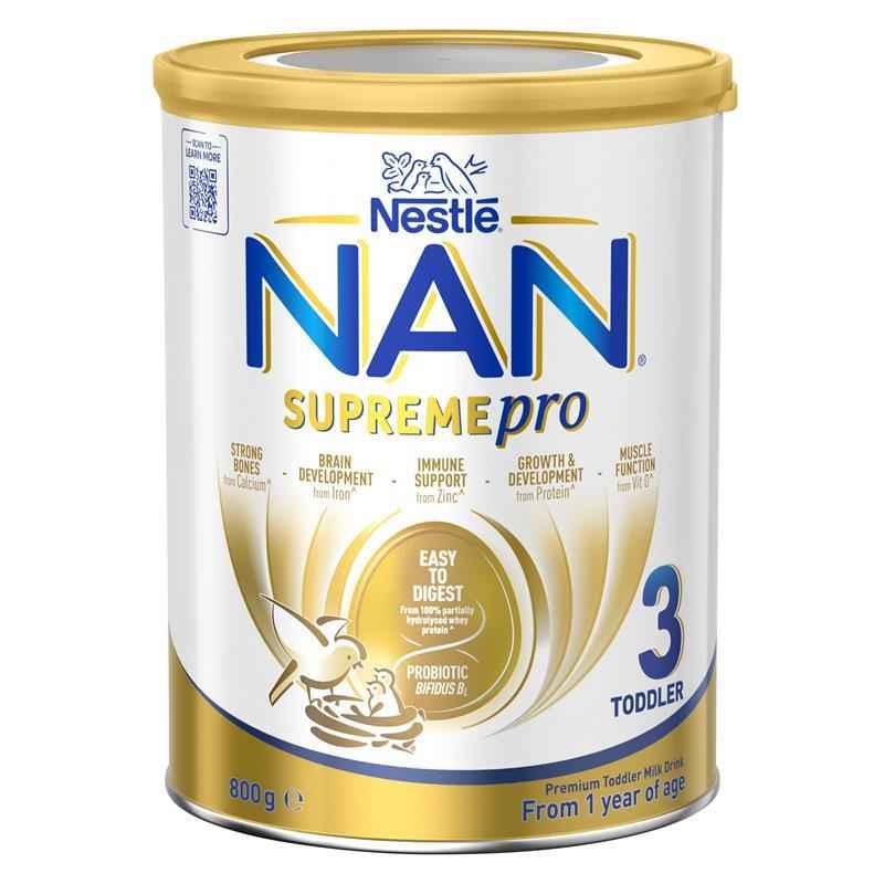Nestle NAN SupremePro 3 Premium Toddler Milk Drink Powder From 1 Year 800g New