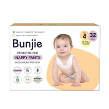 Bunjie Probiotic Eco Nappy Pants Bulk Size 4, 10-14kg, 32 Pack