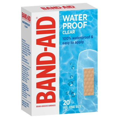 Band-Aid Waterproof Clear Regular 20