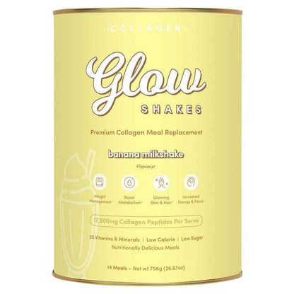 The Collagen Co Glow Shakes Banana Milkshake 756g