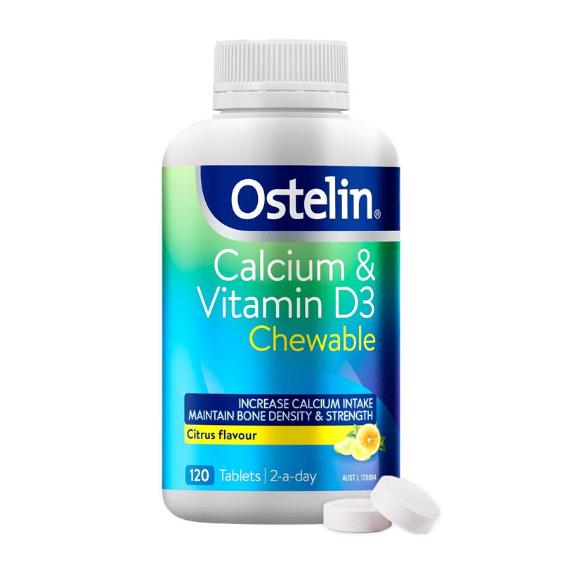 Ostelin Vit D & Calcium 120 Chewable Tablets