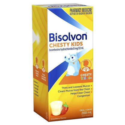 Bisolvon Chesty Kids Strawberry Oral Liquid 200ml