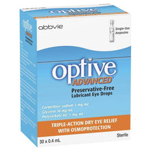 Optive Advanced Lubricant Eye Drops 30 x 0.4mL - GimmeNow