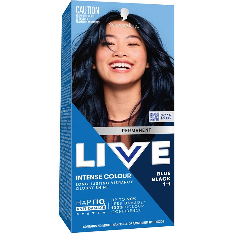 Schwarzkopf Live Colour Permanent 1.1 Blue Black