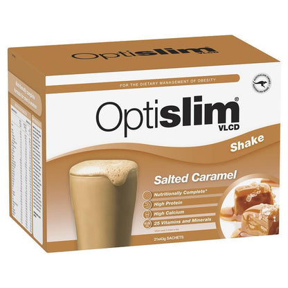 Optislim VLCD Meal Replacement Shake Salted Caramel 21x43g Sachets